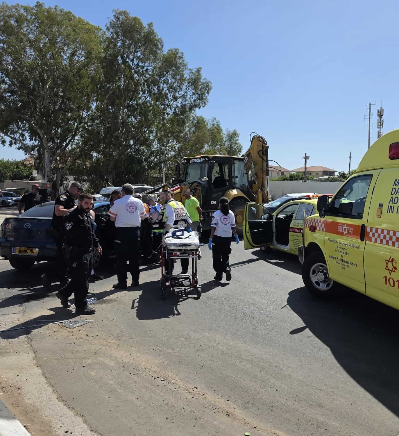 לוד: שני נפגעים פונו במצב בינוני וקל לאחר תאונת דרכים
